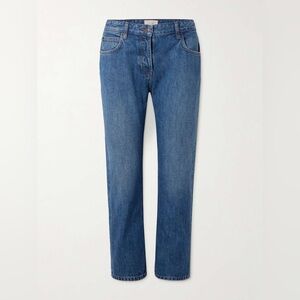 The Row 30 Riaco Mid-Rise Straight Leg Jeans Tapered Slim Classic Blue